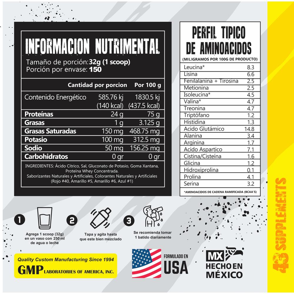 Foto 4 pulgar | 43 Proteína Zero Hidrolizada 43 Supplements 5 Kg Multisabor