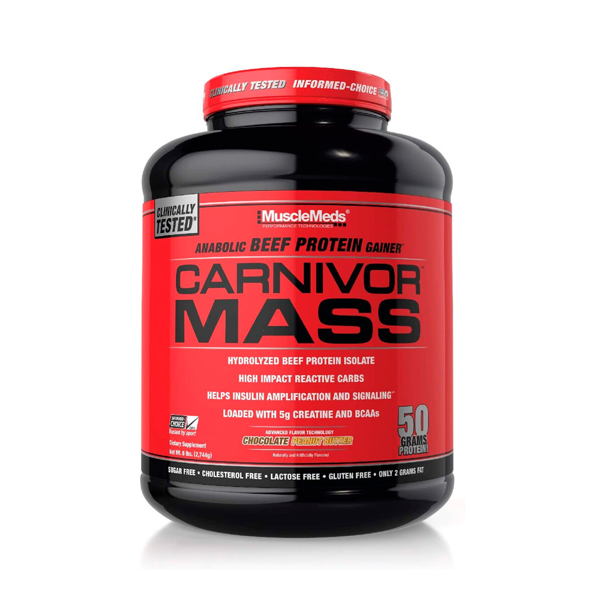 Proteína Carnivor Mass Musclemeds Peanut Butter 6 LBS