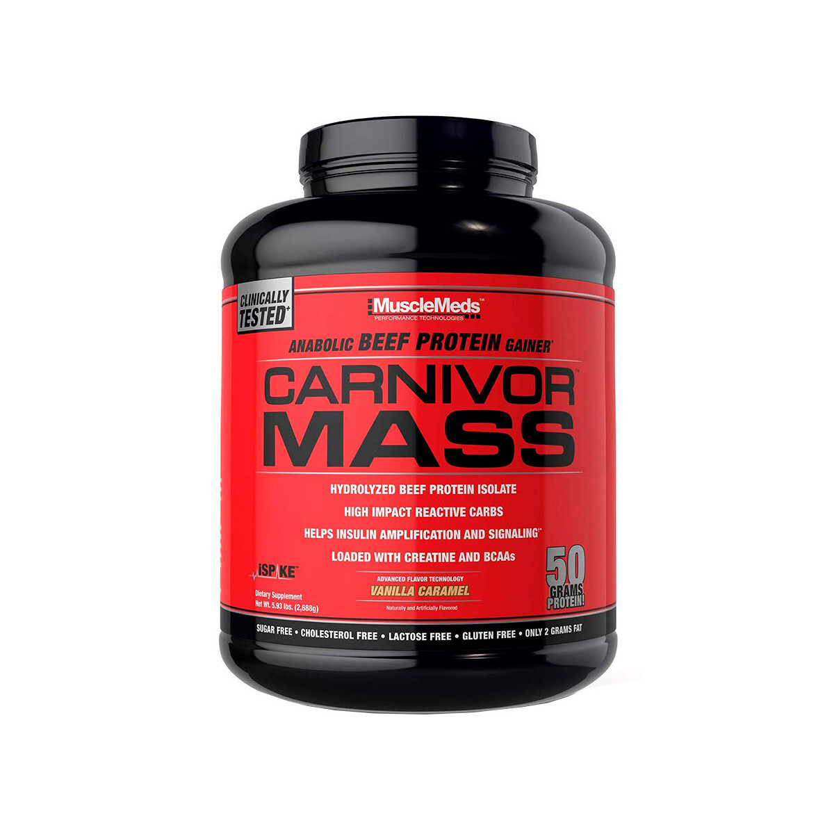 Proteína Carnivor Mass Musclemeds Vainilla Caramel 5.93 LBS