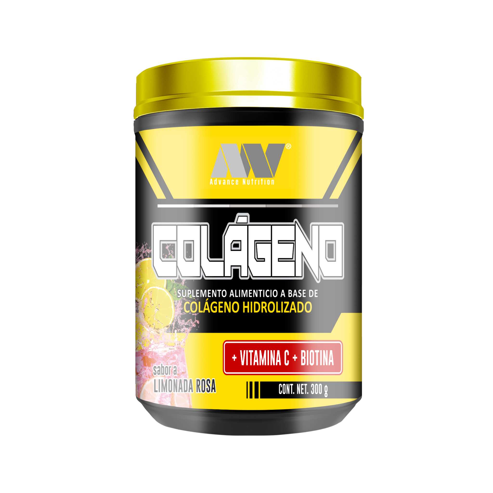 Suplemento Alimenticio Advance Nutrition Colágeno Hidrolizado Limonada Rosa