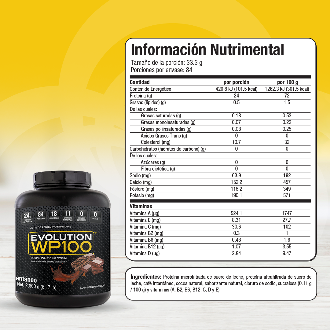 Foto 4 pulgar | Proteina Suero De Leche (whey) Wp100 Evolution 2.800g Moka