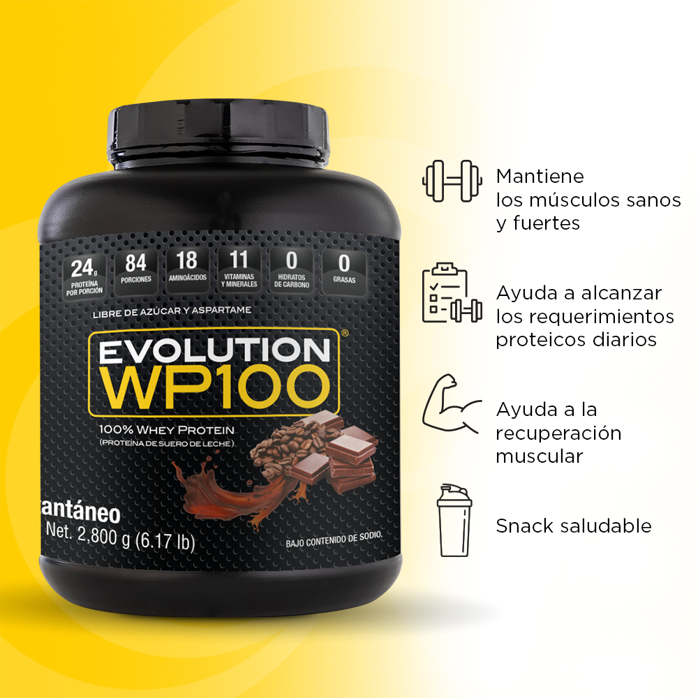 Foto 5 pulgar | Proteina Suero De Leche (whey) Wp100 Evolution 2.800g Moka