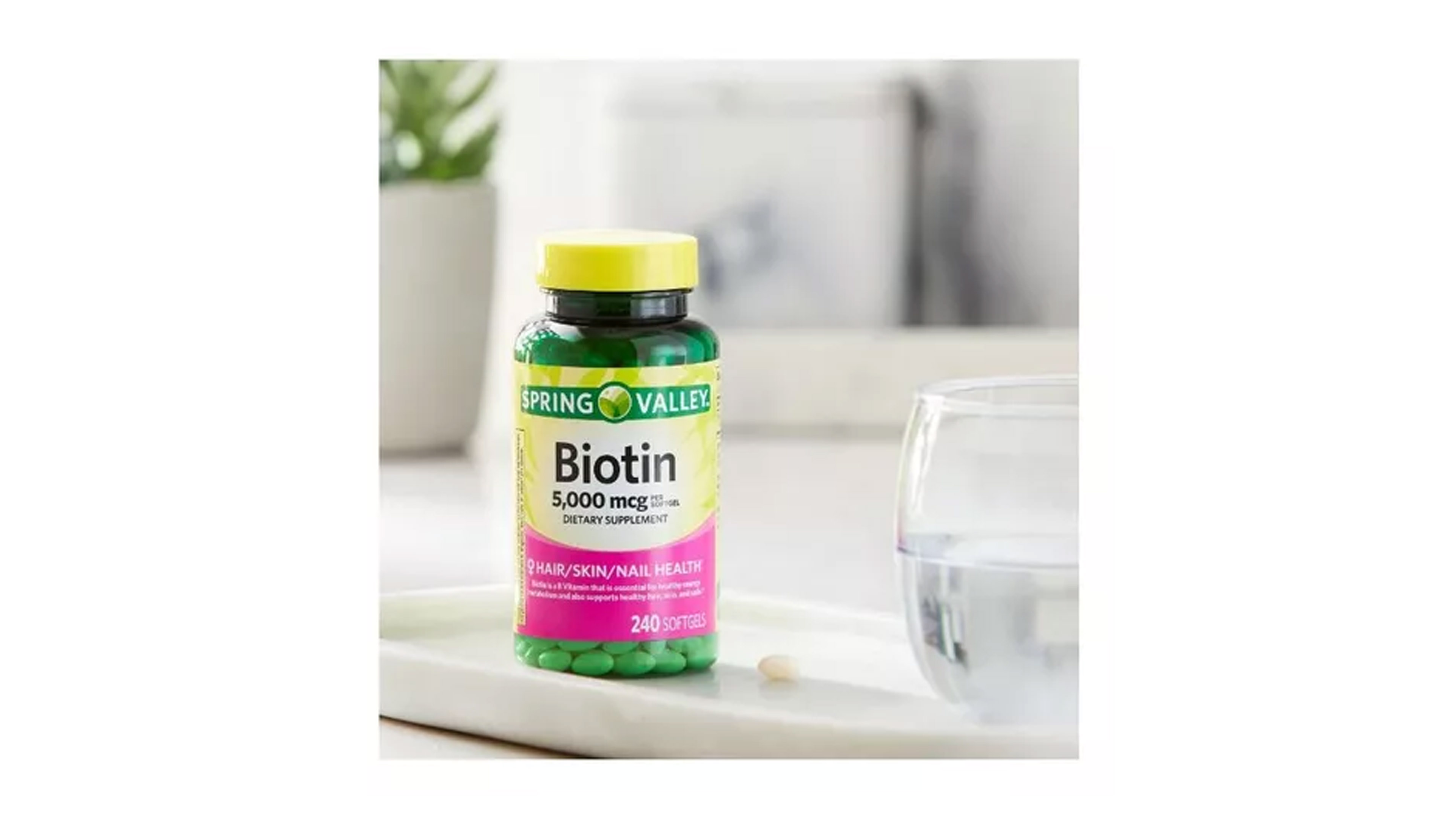 Foto 4 pulgar | Suplemento Alimenticio Spring Valley Biotin 5,000 mg 240 Cápsulas