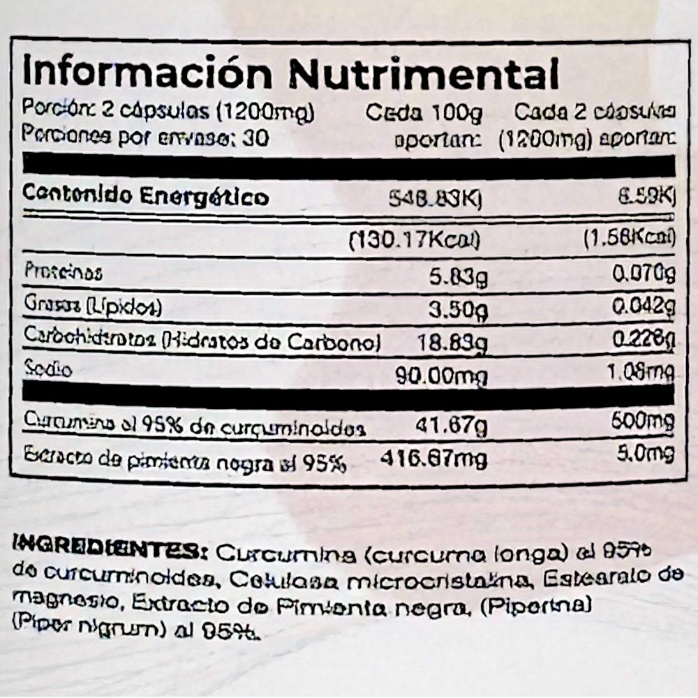 Foto 3 pulgar | Suplemento Alimenticio Alka Balance Curcumina Cúrcuma y Pimienta 60 Cápsulas