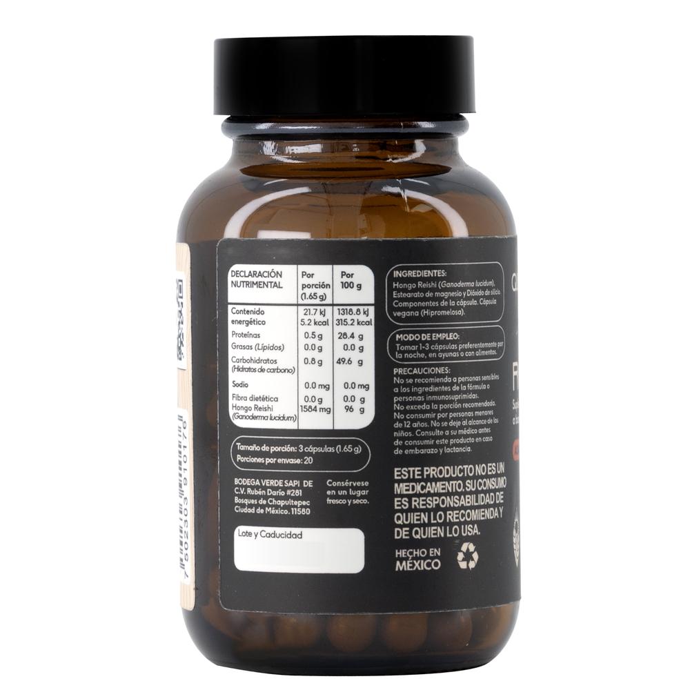 Foto 3 pulgar | Hongo Reishi 60 Cápsulas Veganas Quenut