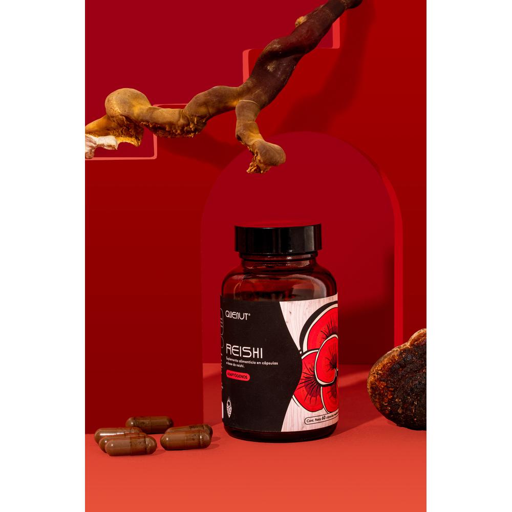 Foto 6 pulgar | Hongo Reishi 60 Cápsulas Veganas Quenut