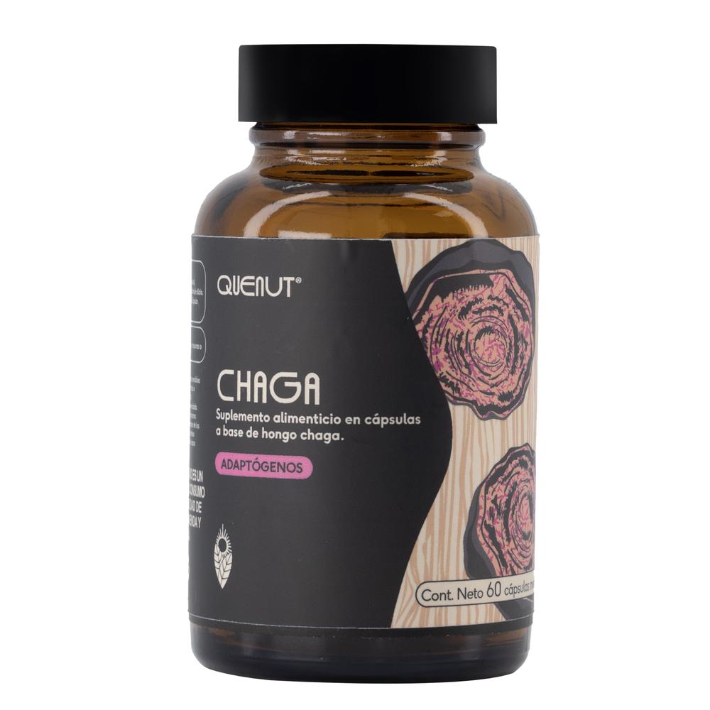 Hongo Chaga Quenut Adaptógenos 60 Cápsulas Veganas