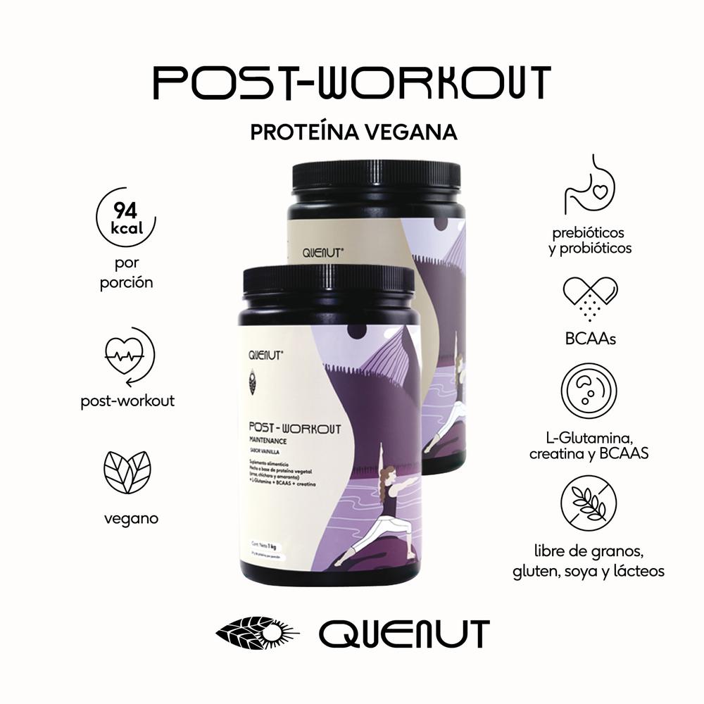 Foto 7 | Proteína Vegana Quenut Vainilla Glutamina Creatina Bcaa  1 Kg
