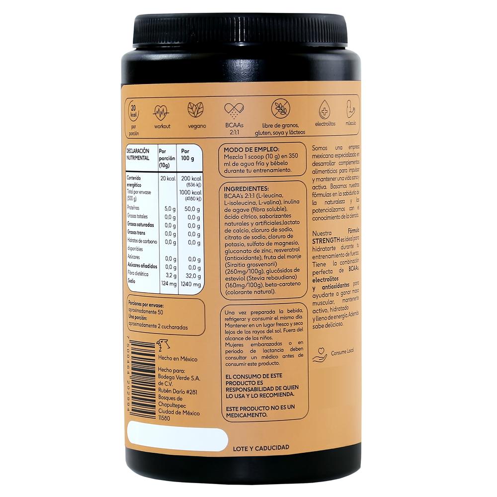 Foto 3 pulgar | Strength Bcaa Electrolitos Naranja 500 G Quenut