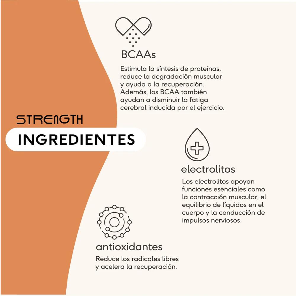 Foto 4 pulgar | Strength Bcaa Electrolitos Naranja 500 G Quenut