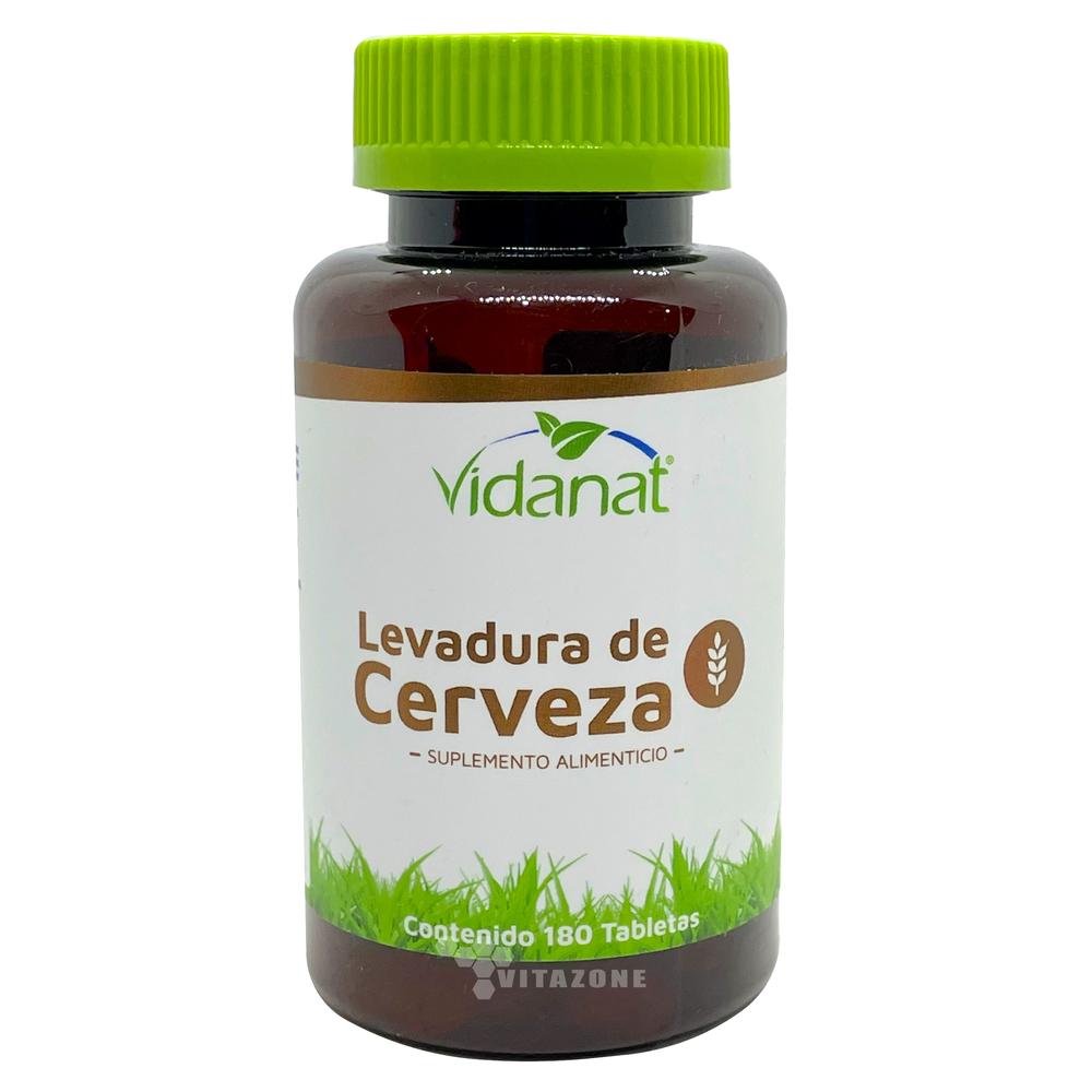 Suplemento Alimenticio Vidanat Levadura de Cerveza 500 Mg 180 Tabletas