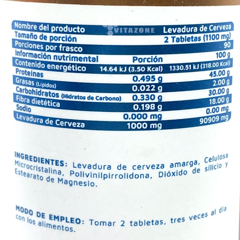 Foto 3 pulgar | Suplemento Alimenticio Vidanat Levadura de Cerveza 500 Mg 180 Tabletas