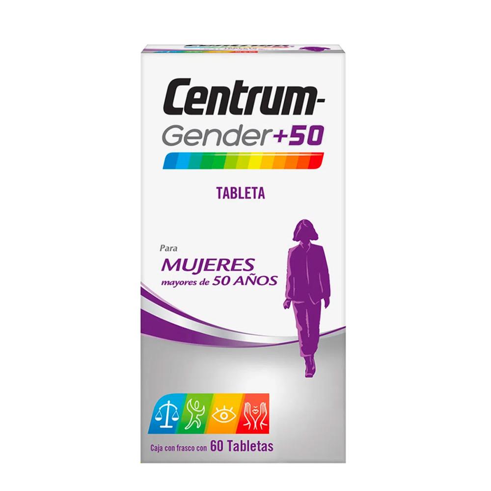 Multivitamínico Centrum Gender 50 para Mujeres 60 Tabletas Coppel com