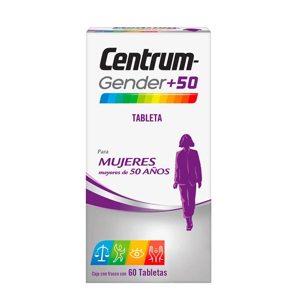 Foto 2 pulgar | Multivitamínico Centrum Gender +50 para Mujeres 60 Tabletas