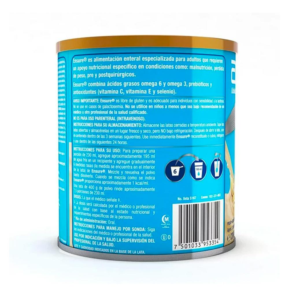 Foto 3 pulgar | Suplemento Alimenticio Ensure Vainilla 400 GR