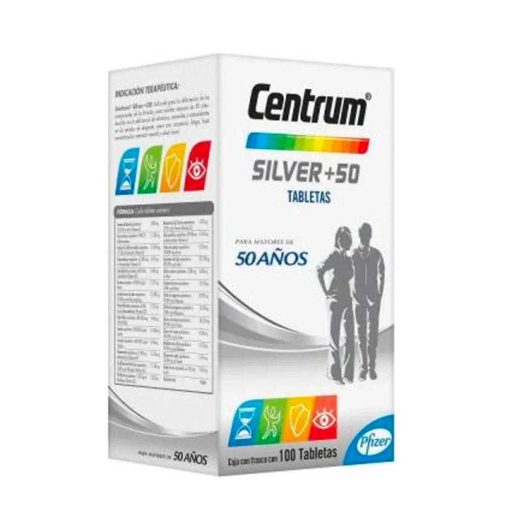 Foto 3 pulgar | Multivitamínico Centrum Silver +50 100 Tabletas
