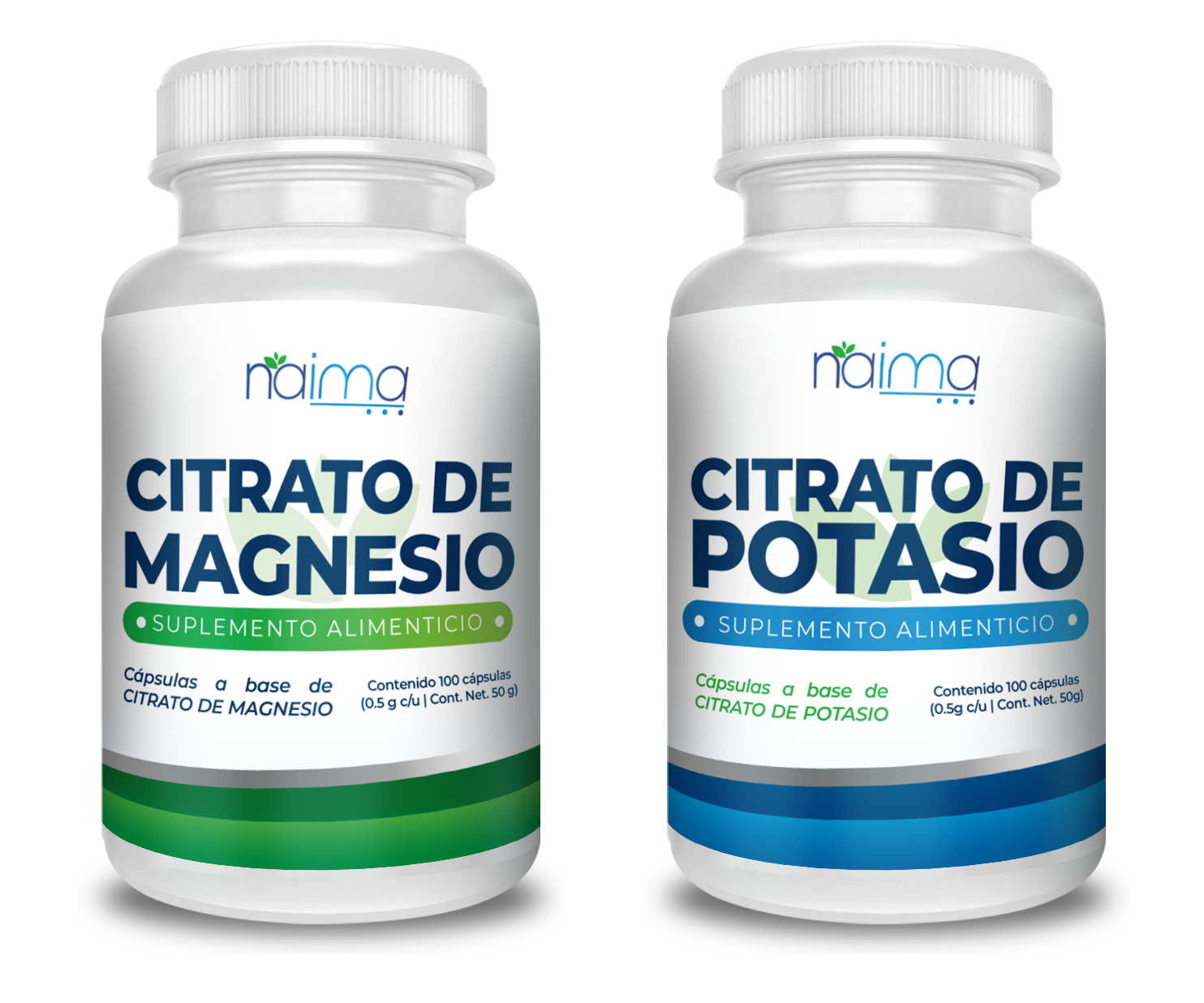 Foto 2 pulgar | Citrato de Magnesio y Citrato Potasio AA 100 Capsulas