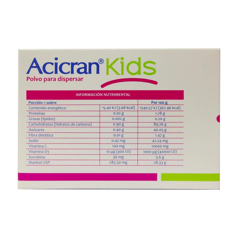 Foto 4 pulgar | Suplemento Alimenticio Acicran Kids 30 Sobres