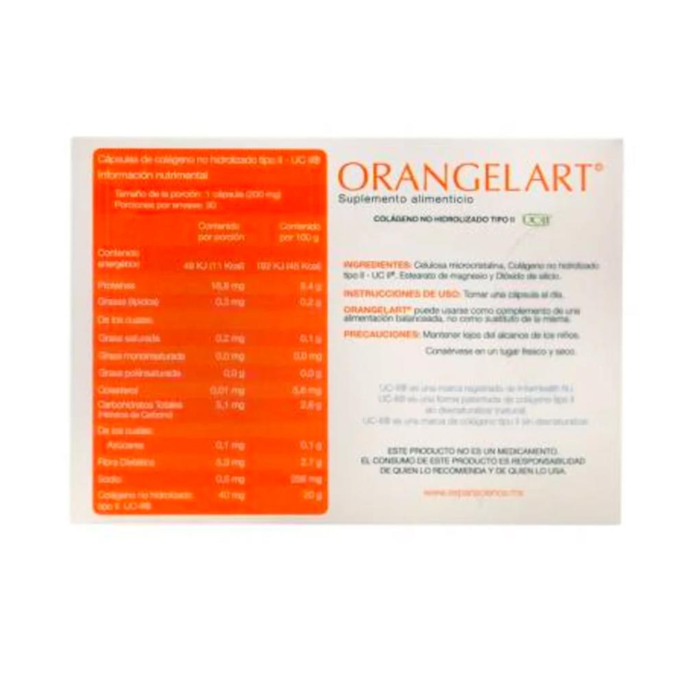 Foto 4 pulgar | Suplemento Alimenticio Orangel Art 30 Cápsulas de 200 mg