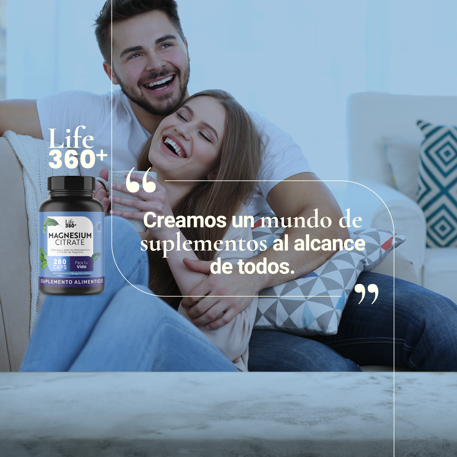 Foto 5 | Suplemento Alimenticio Life 360+ Citrato Magnesio 280 Cápsulas