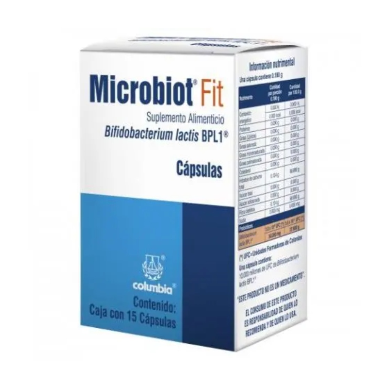Foto 4 pulgar | Probiótico Microbiot Fit Suplemento Alimenticio con 15 Cápsulas
