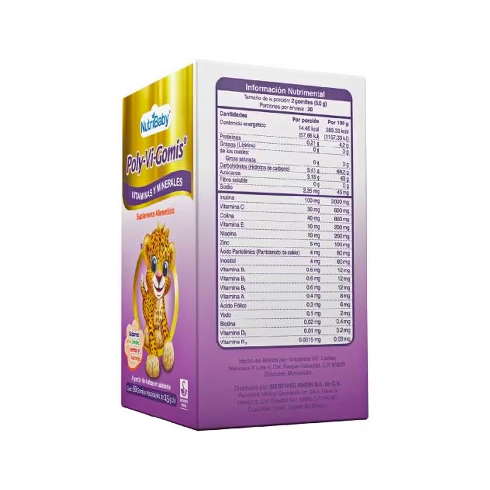 Foto 4 pulgar | Suplemento Alimenticio Poly-vi-gomis 60 Piezas