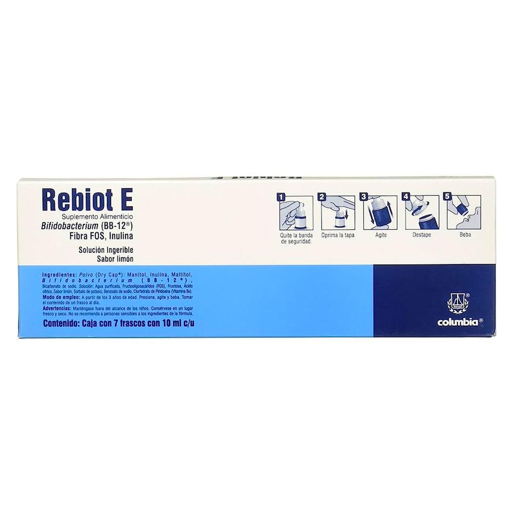 Foto 4 pulgar | Suplemento Alimenticio Rebiot E 7 Frascos de 10 Ml
