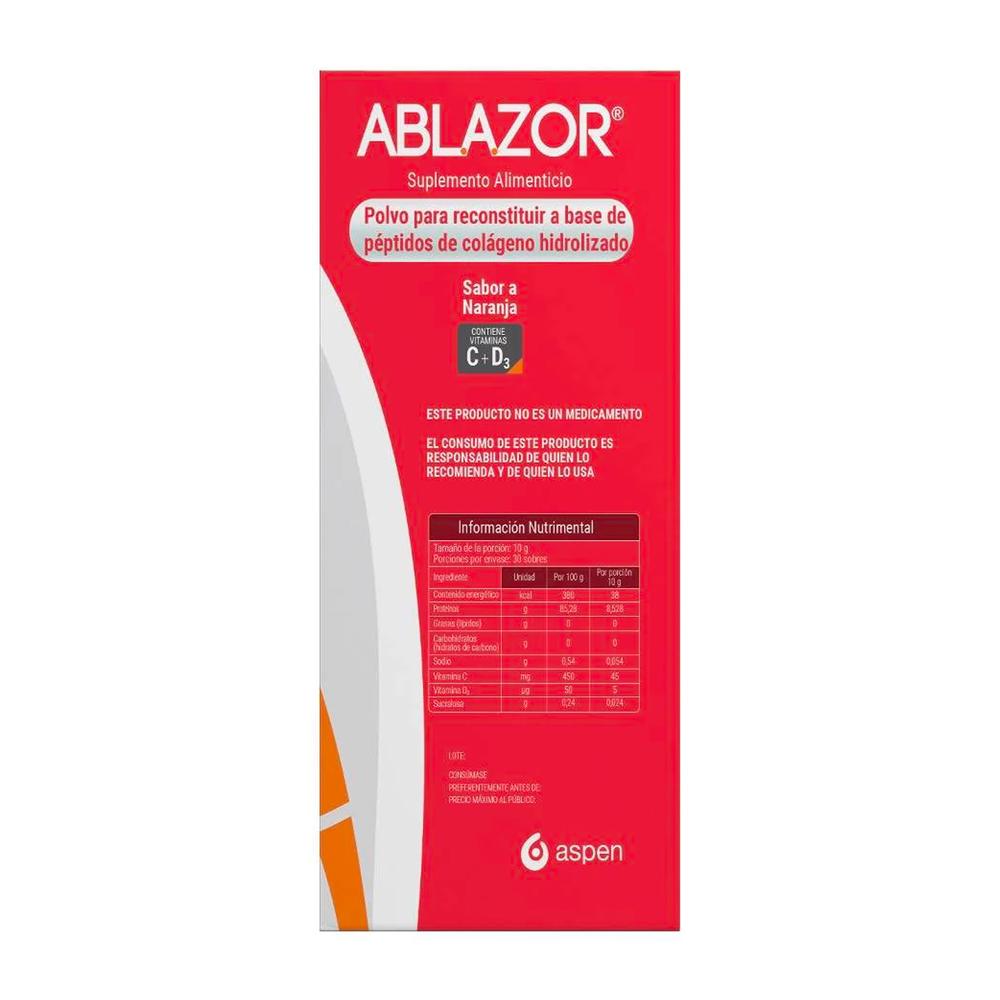 Foto 4 pulgar | Suplemento Alimenticio Ablazor 30 Sobres de 10 Gr