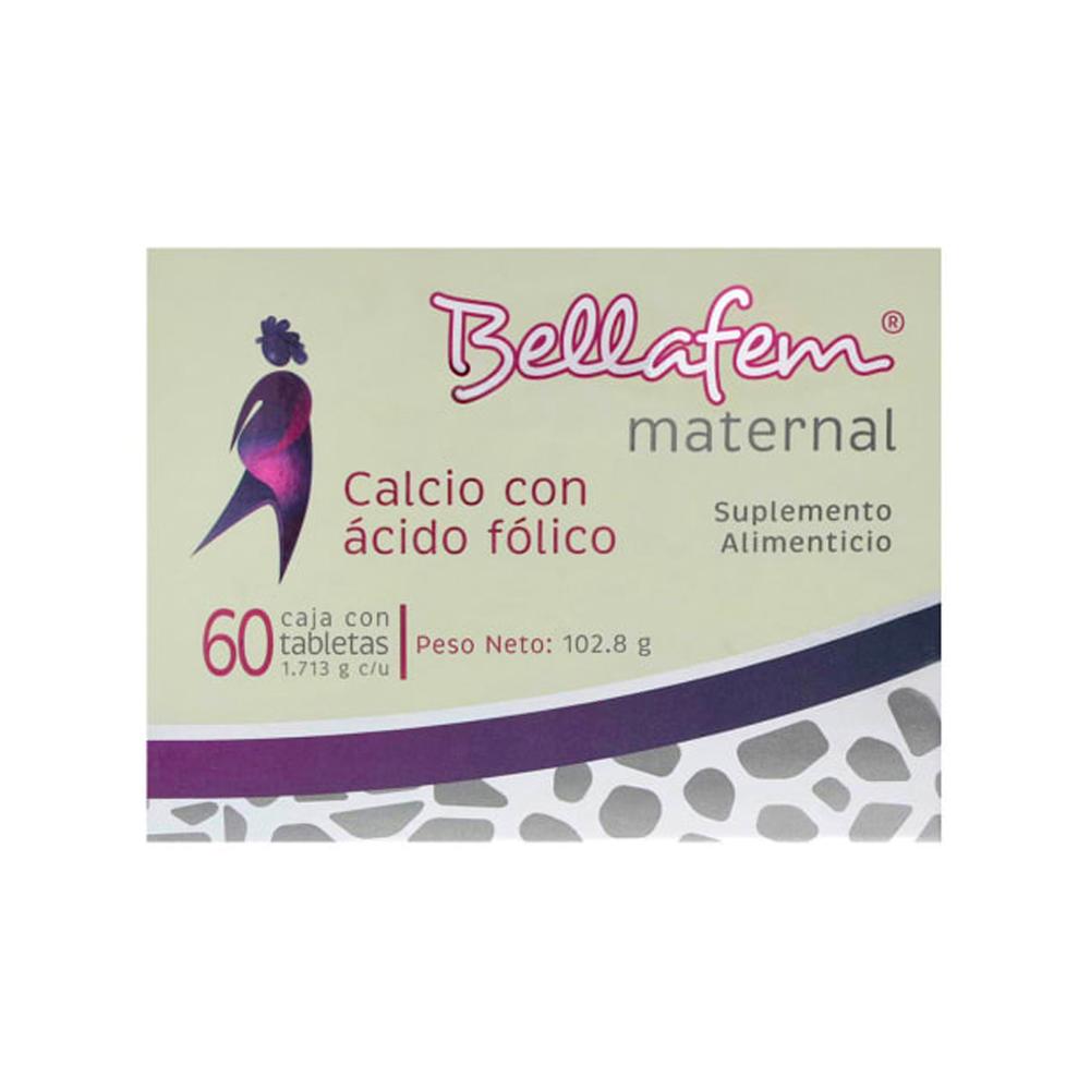Foto 2 pulgar | Suplemento Alimenticio Bellafem Maternal 60 Tabletas