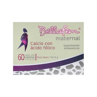 Foto 1 | Suplemento Alimenticio Bellafem Maternal 60 Tabletas