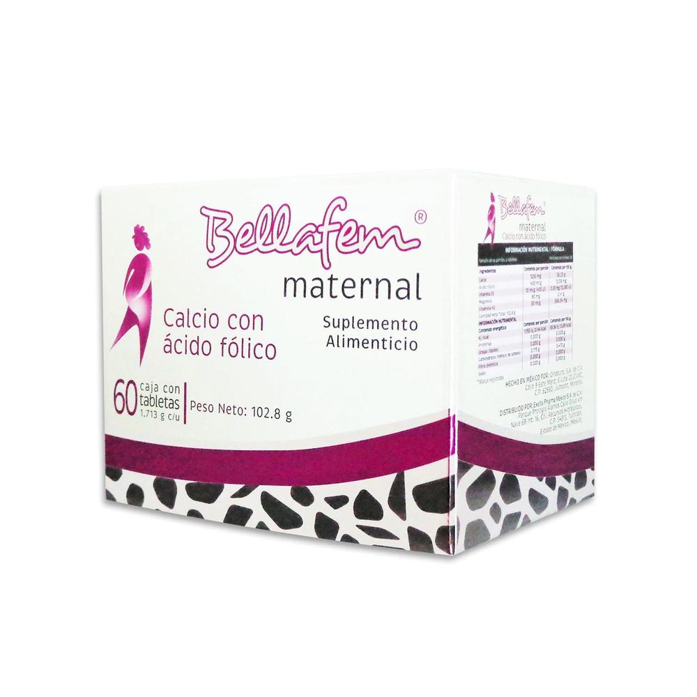 Foto 3 pulgar | Suplemento Alimenticio Bellafem Maternal 60 Tabletas