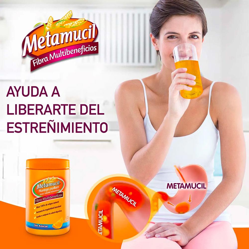 Foto 4 pulgar | Fibra Metamucil Sabor Naranja 174 Gr