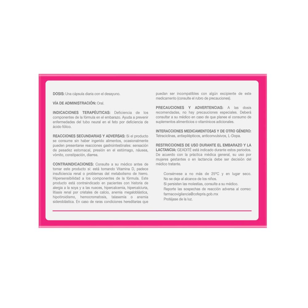 Foto 3 pulgar | Suplemento Alimenticio Geadité 30 Cápsulas de 150 Mg