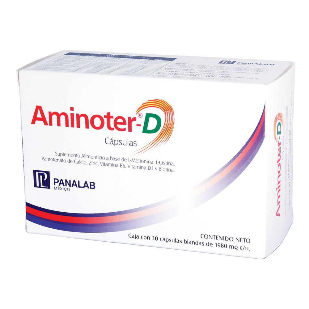 Foto 3 pulgar | Suplemento Alimenticio Aminoter-d 30 Cápsulas de 1980 Mg