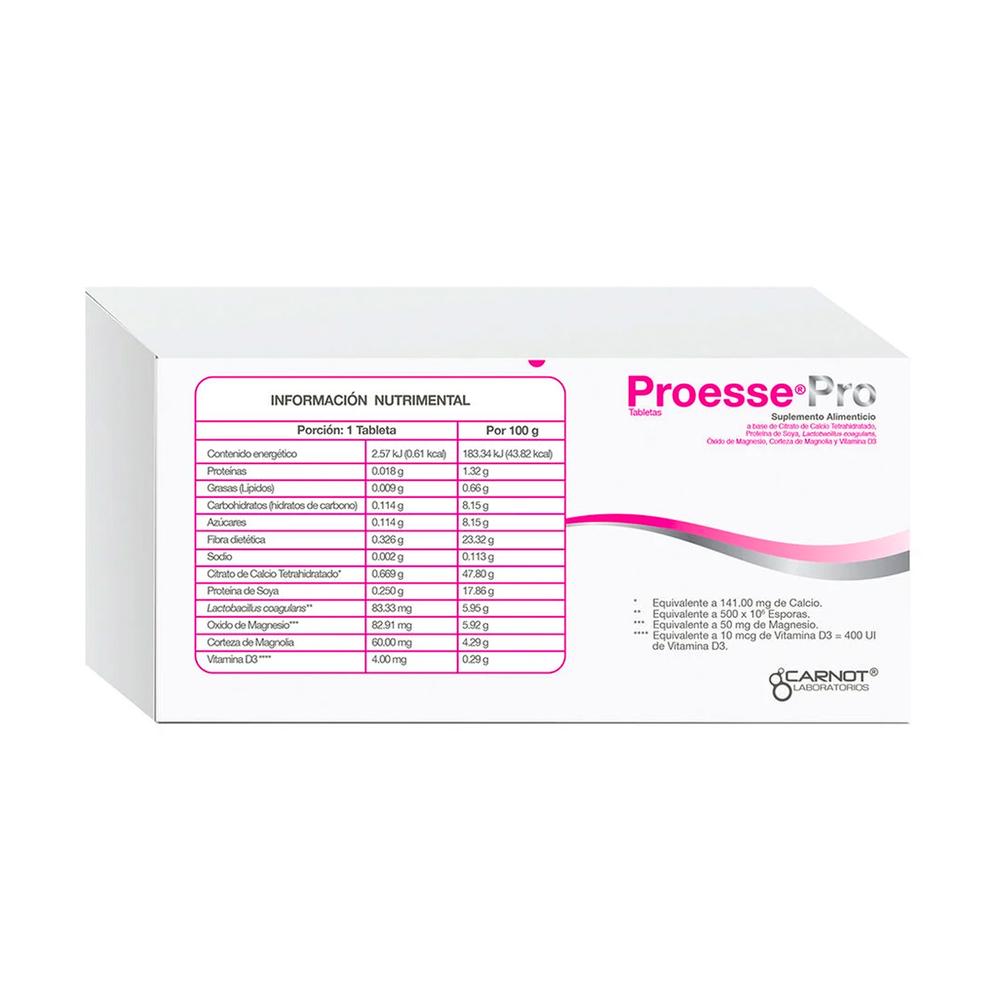 Foto 4 pulgar | Suplemento Alimenticio Proesse Pro 30 Tabletas