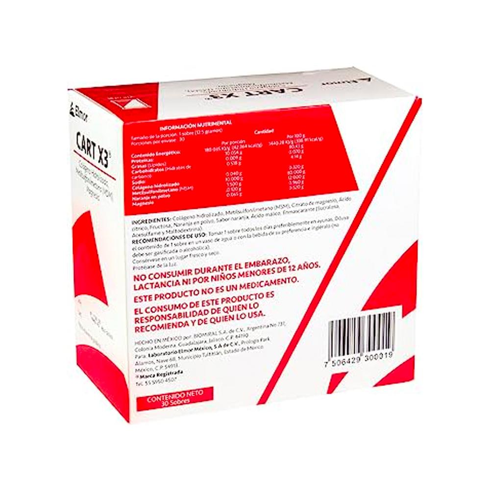 Foto 4 pulgar | Suplemento Alimenticio Elmor Cart X3 30 Sobres