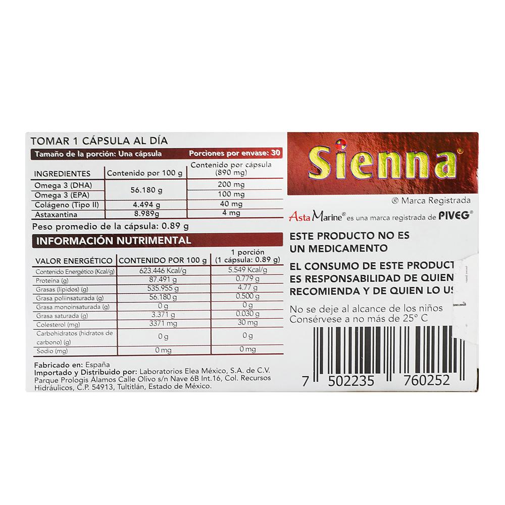 Foto 4 pulgar | Suplemento Alimenticio Sienna 30 Cápsulas