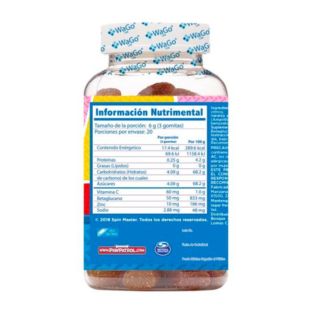 Foto 4 pulgar | Suplemento Alimenticio Paw Patrol Gummies 120 G