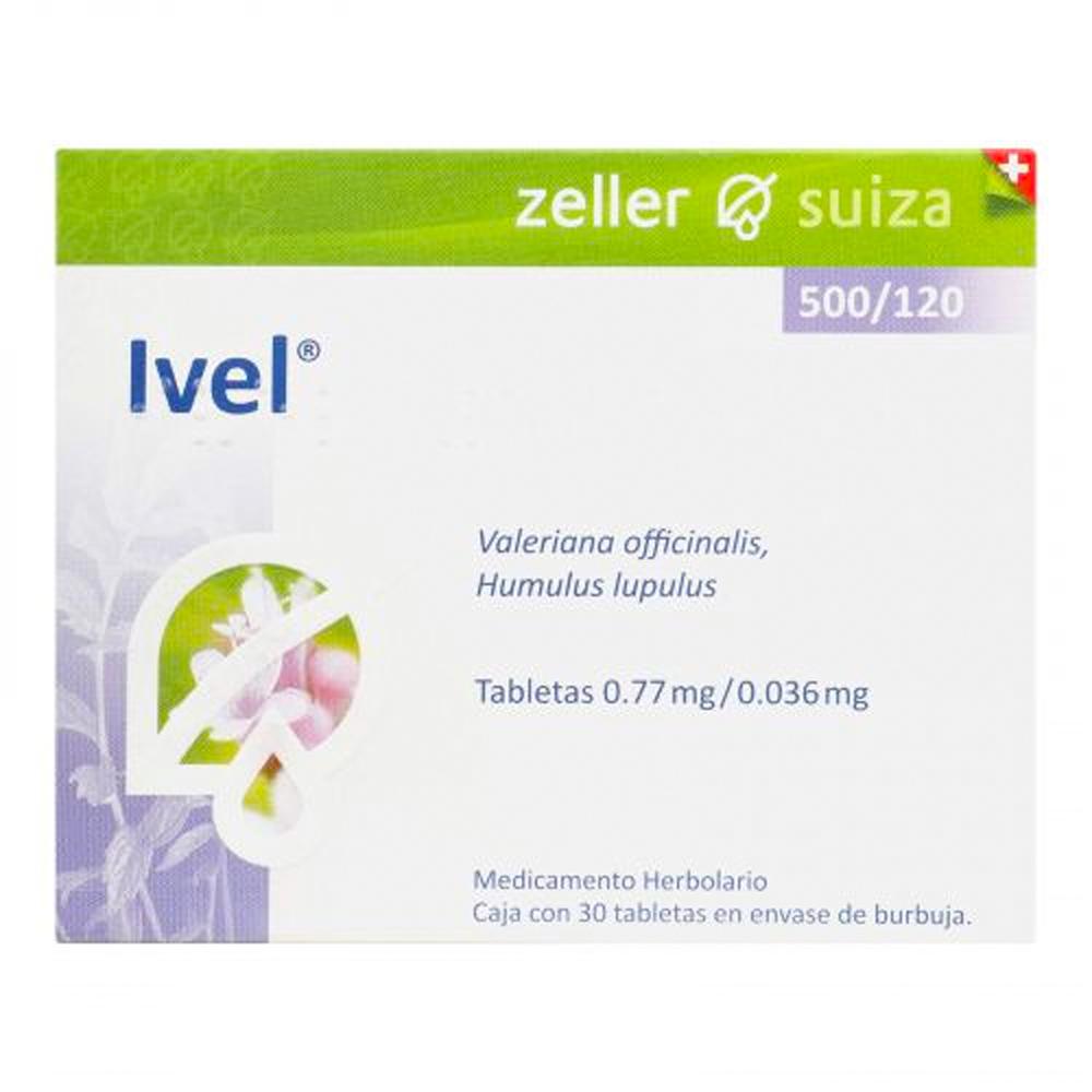 Foto 2 pulgar | Medicamento Herbolario Ivel 500 MG 30 Tabletas