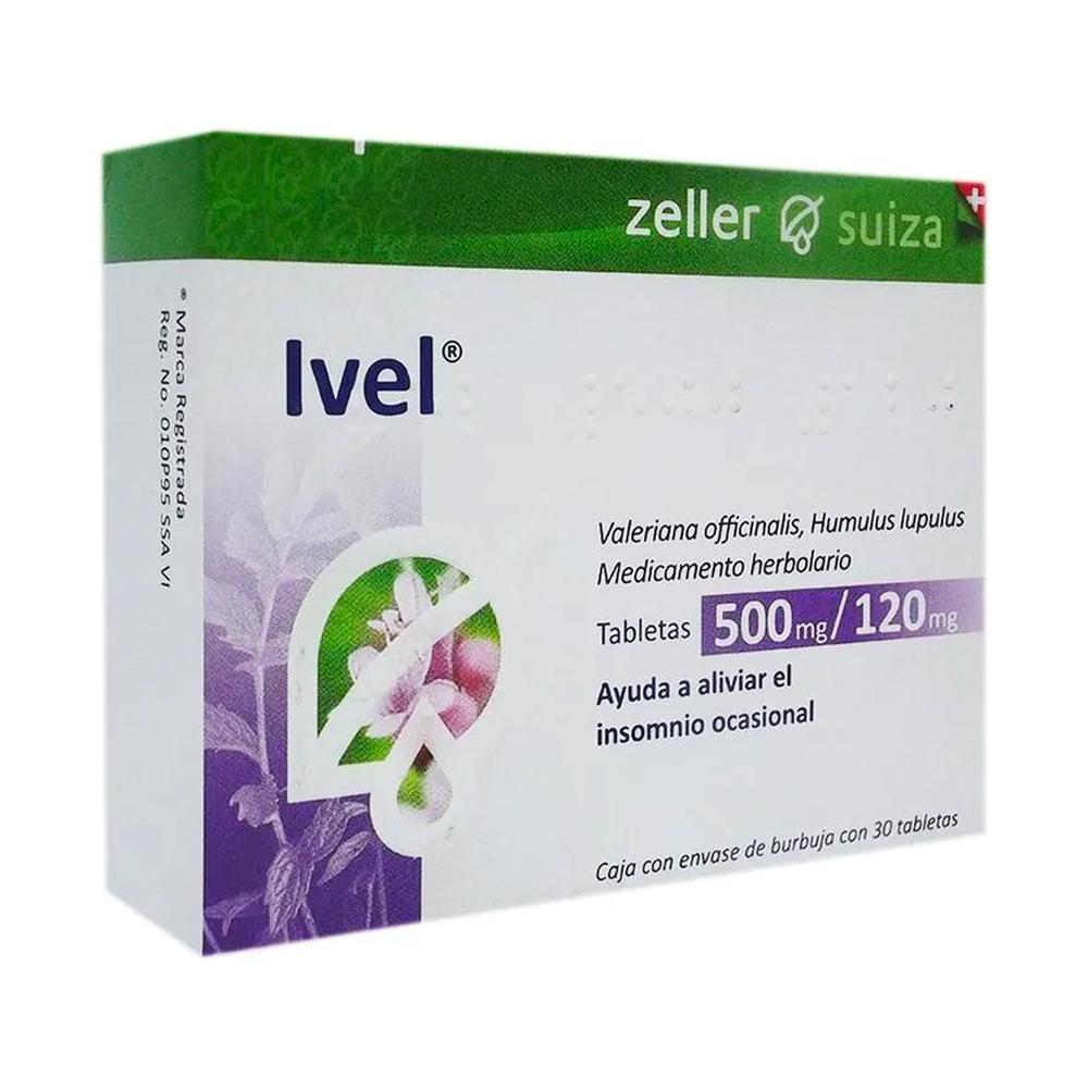 Foto 3 pulgar | Medicamento Herbolario Ivel 500 MG 30 Tabletas