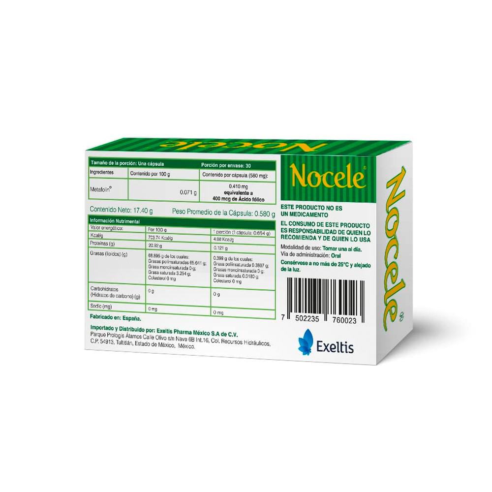 Foto 4 pulgar | Suplemento Alimenticio Nocele 30 Cápsulas