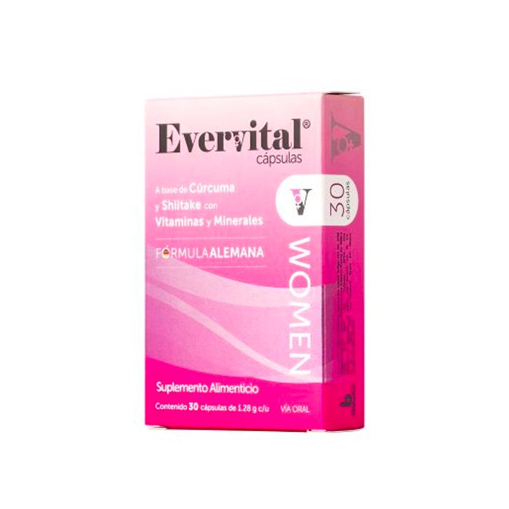 Foto 3 pulgar | Suplemento Alimenticio Evervital Women 30 Cápsulas