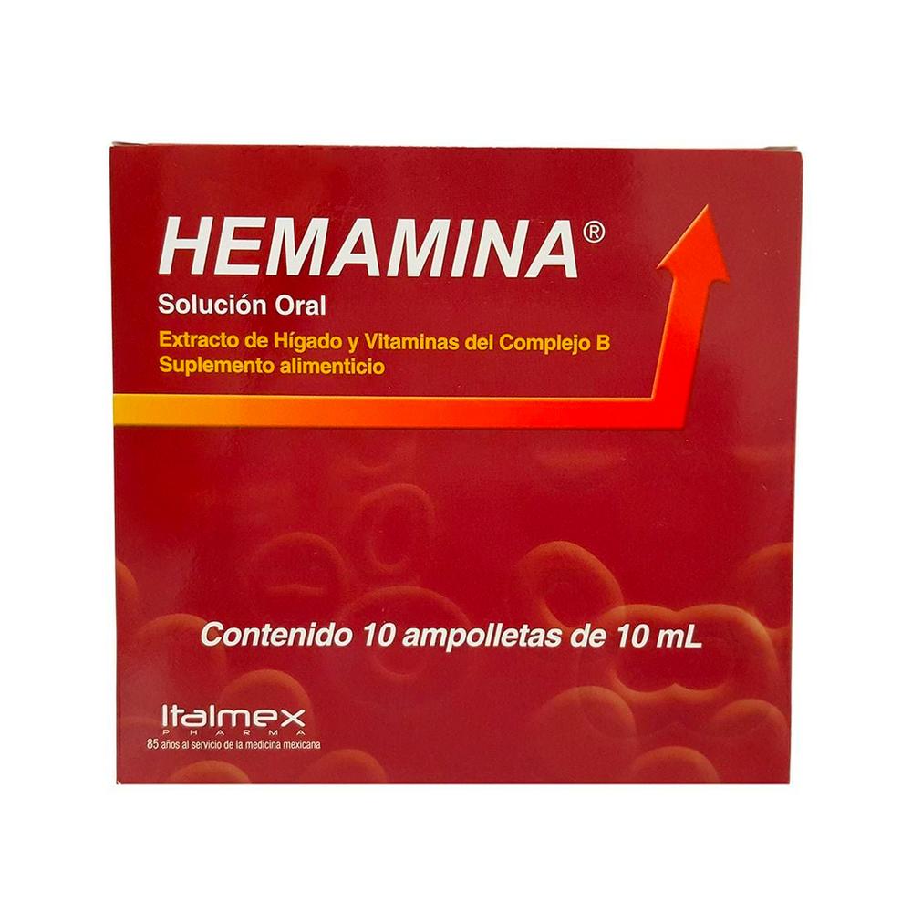 Foto 2 pulgar | Suplemento Alimenticio Hemamina 10 Ampolletas de 10 ml