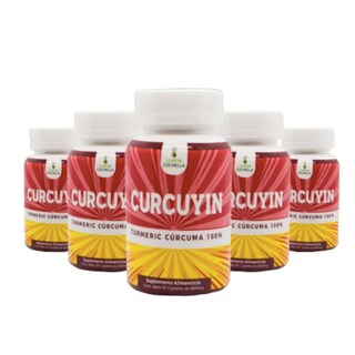 Foto 1 | Curcuyin (Cúrcuma) Kukamonga Paquete de 5 Frascos con 30 Tabletas C/U