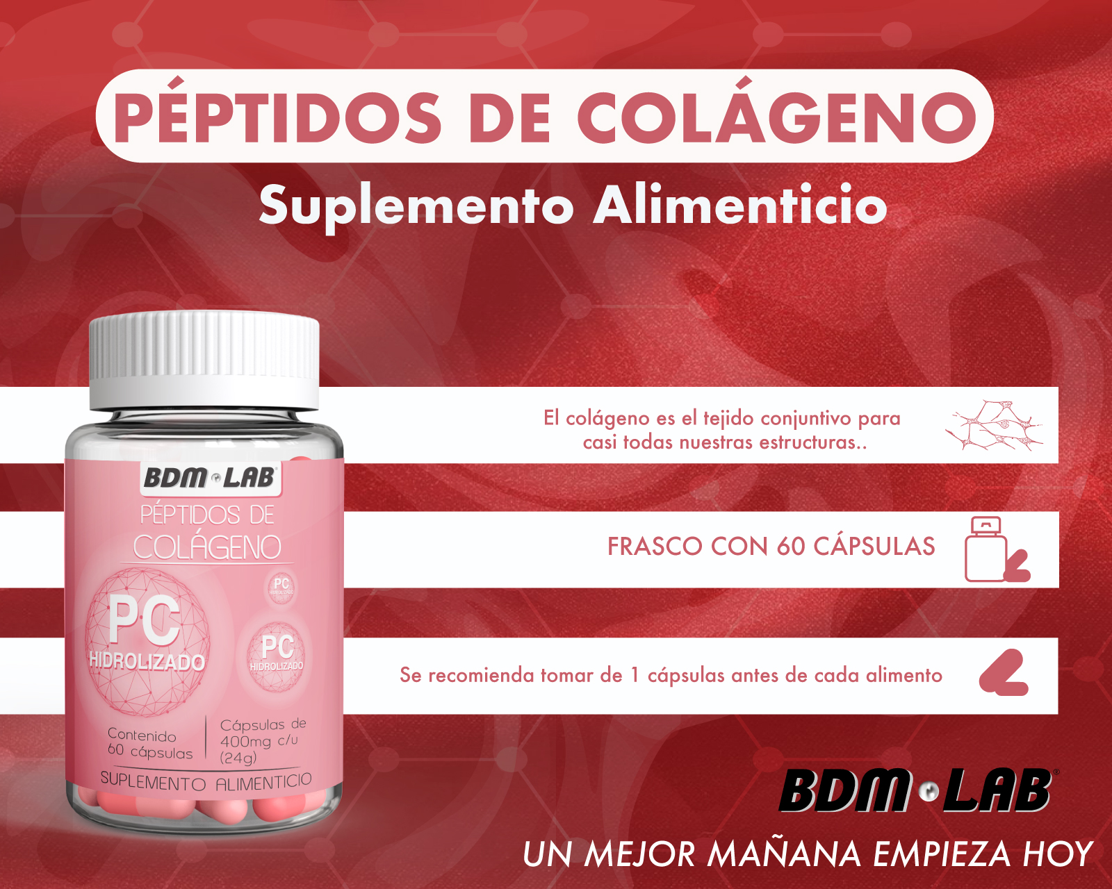 Foto 3 | Suplemento Alimenticio Pack 3x2 Péptidos de Colágeno - Bbm Lab