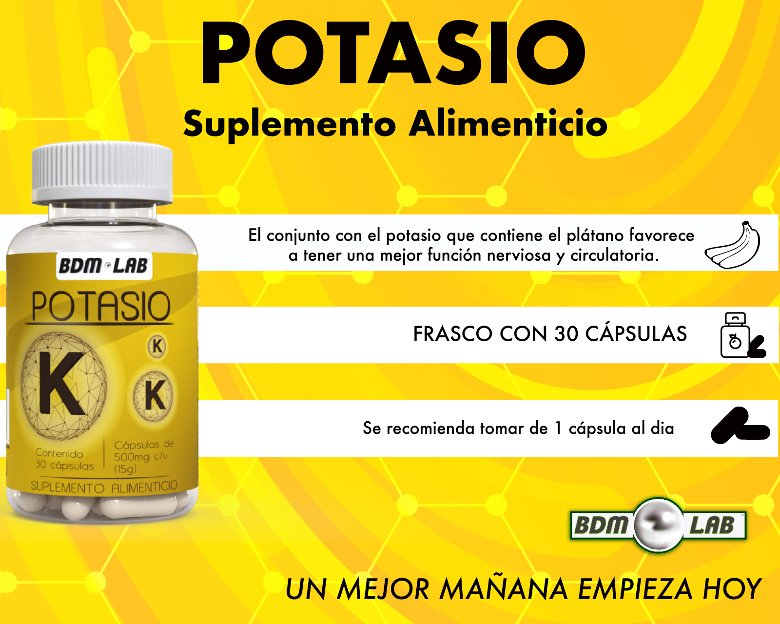 Foto 6 pulgar | Suplemento Alimenticio Pack Potasio y Magnesio - Bdm Lab