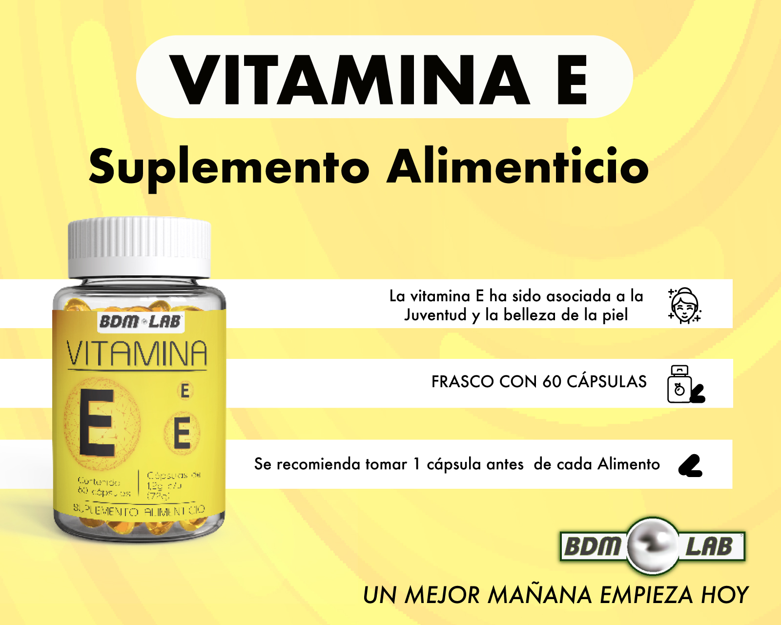 Foto 3 pulgar | Suplemento Alimenticio Pack 2 Pzas Vitamina E - Bbm Lab