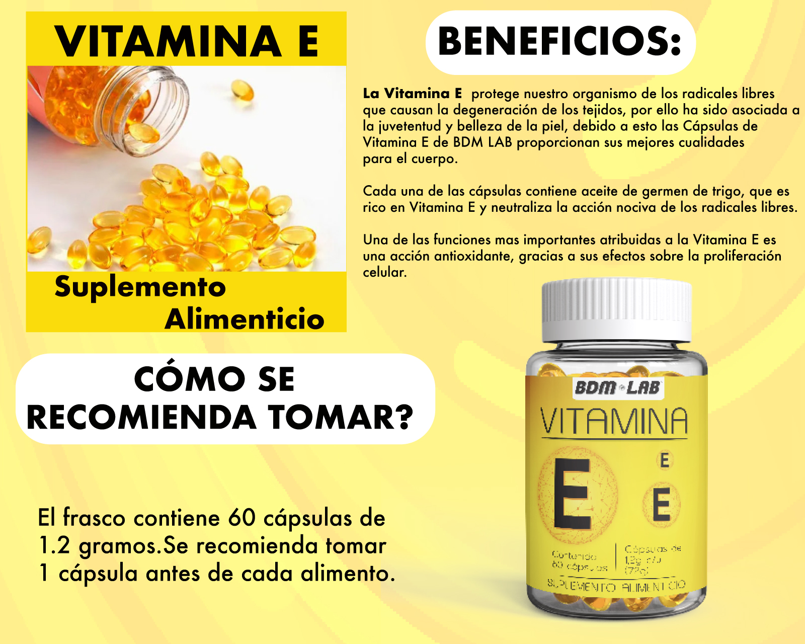 Foto 5 pulgar | Suplemento Alimenticio Pack 2 Pzas Vitamina E - Bbm Lab