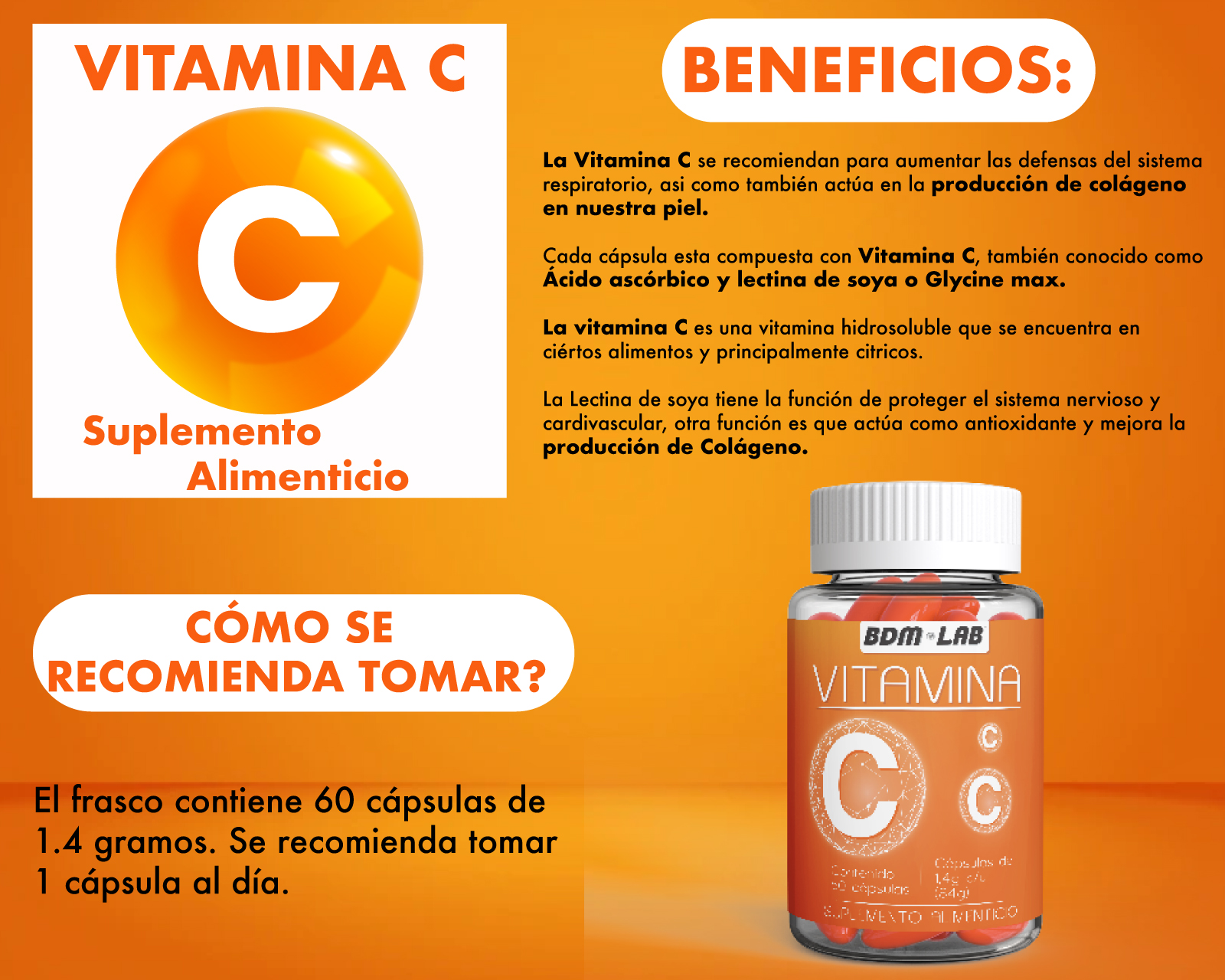 Foto 5 pulgar | Suplemento Alimenticio Pack  Vitamina E + Vitamina C - Bbm Lab