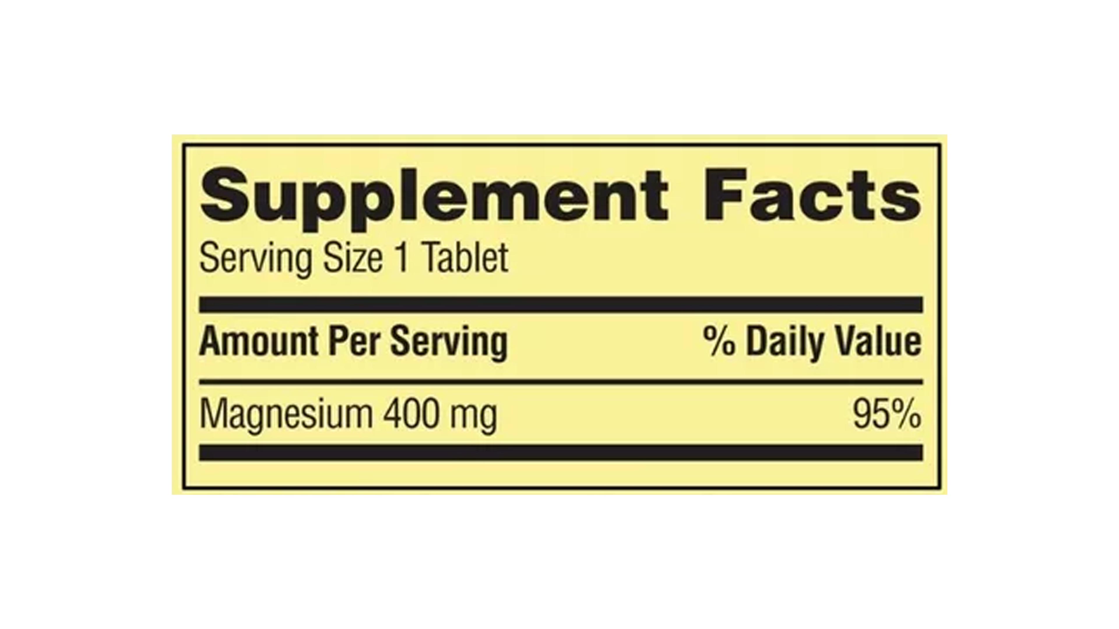 Foto 3 pulgar | Magnesio Spring Valley 250 Tabletas 400 mg